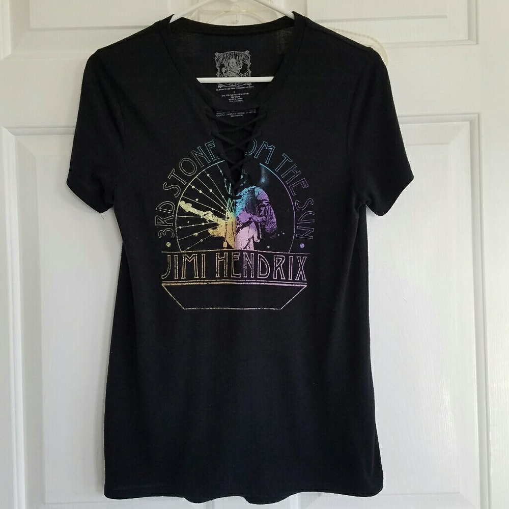 Purple Haze/ Jimi Hendrix lace up tee